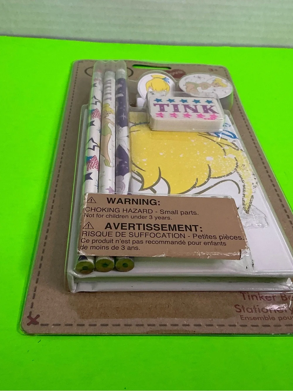 Disney Tinker Bell Kids Stationery Set - Yellow & Purple